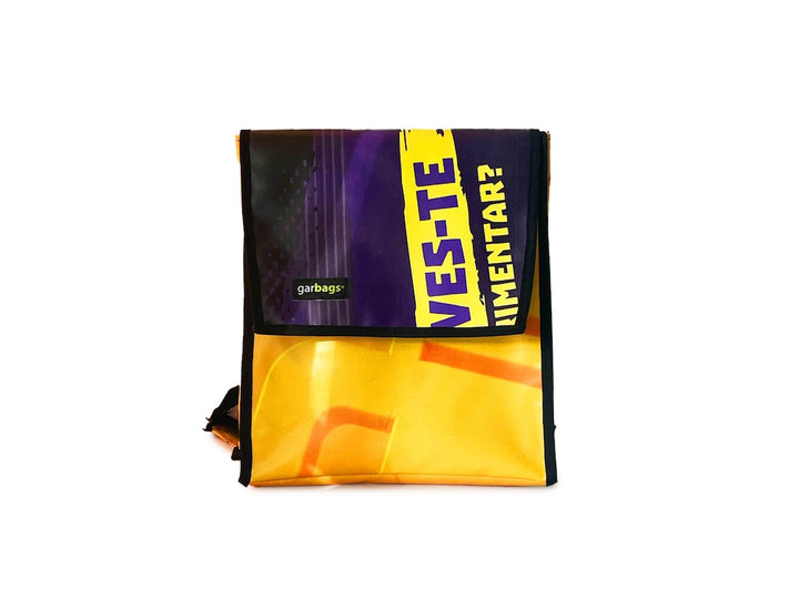 backpack XS publicity deep purple & yellow