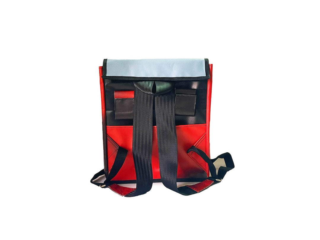 backpack XS publicity banner & red tetrapak