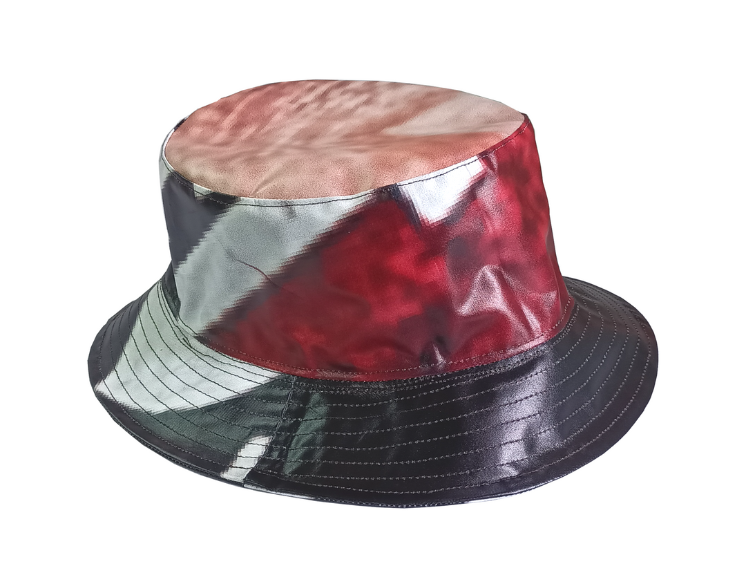 Bucket Hat publicity banner red, white and red