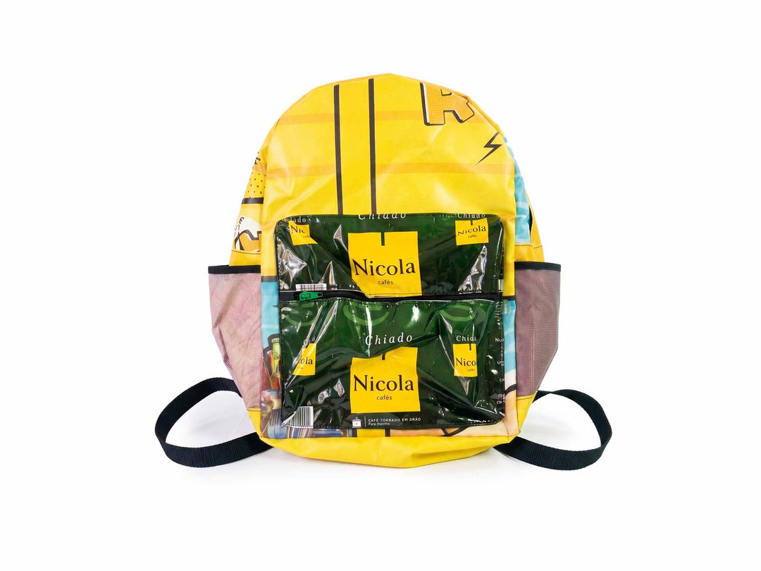 Classic Backpack coffee package green & yellow