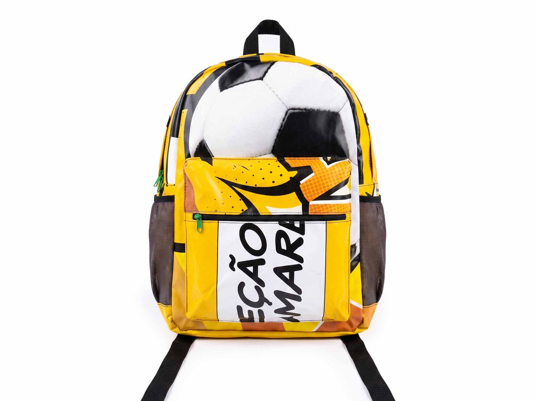 Classic Backpack publicity banner yellow comics