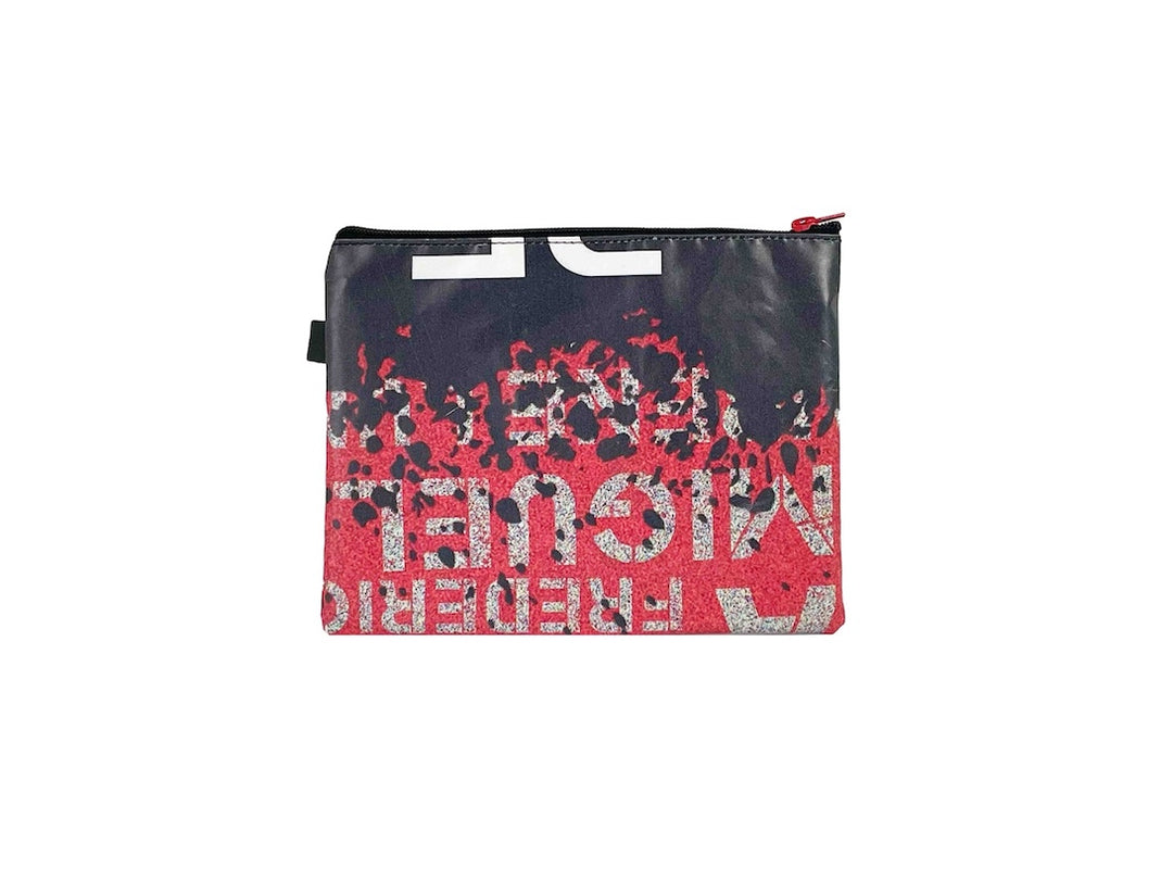 clutch red, black & white