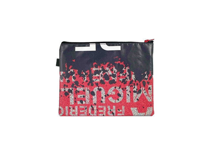 clutch red, black & white