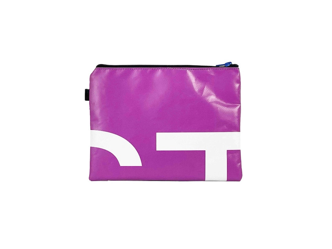 clutch lilac & white