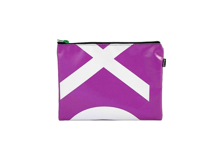 clutch lilac & white letters