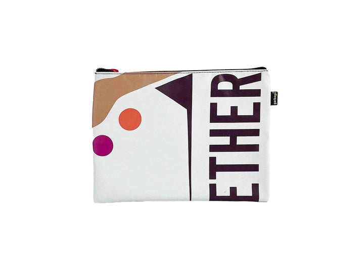 clutch beige & white