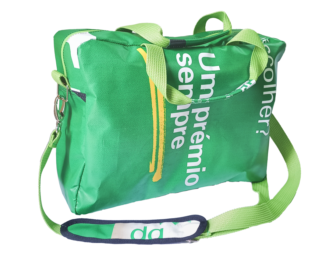 computer bag pet food package green with grey cat