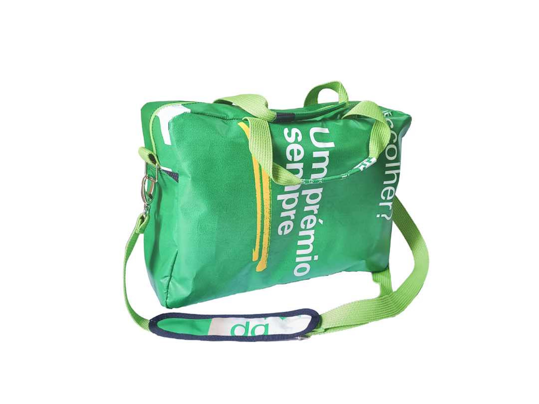 computer bag pet food package green with grey cat