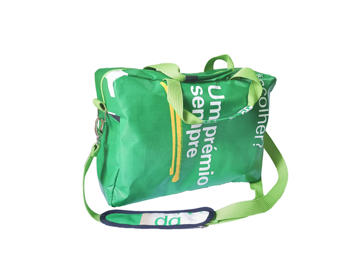 computer bag pet food package green with grey cat