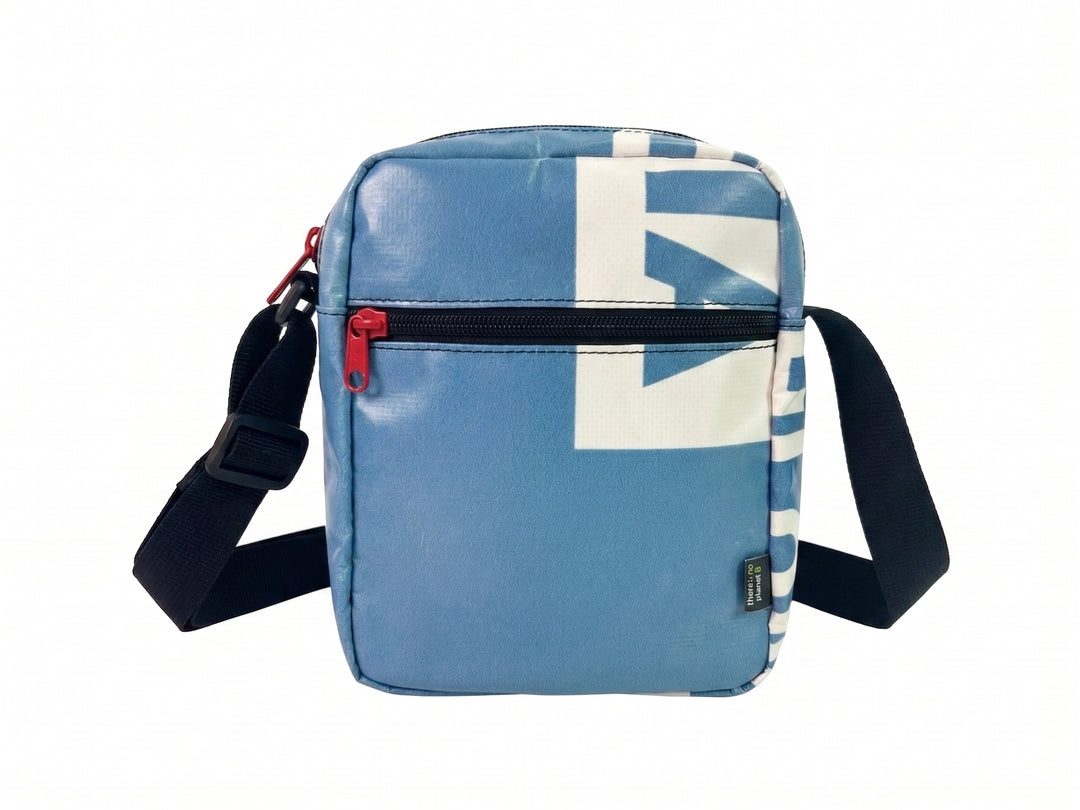 Crossbody bag blue & white
