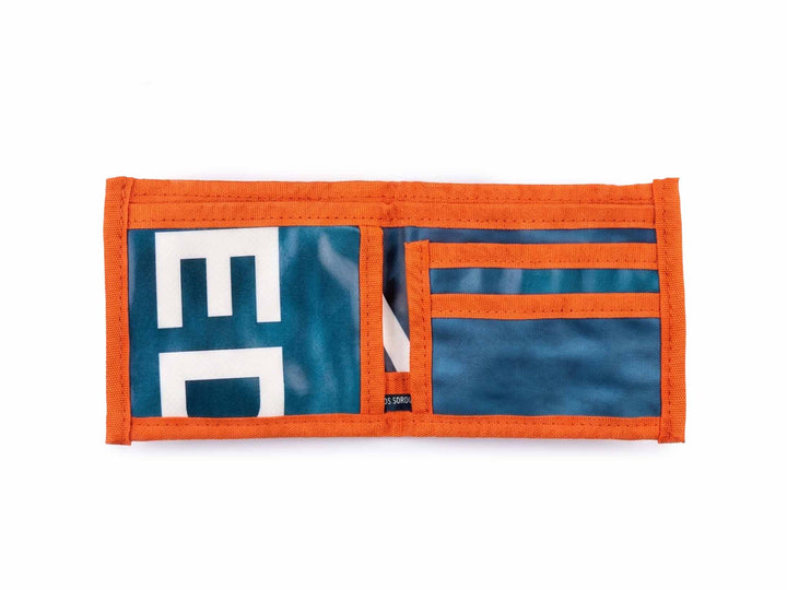document holder snack package & pub banner blue & orange