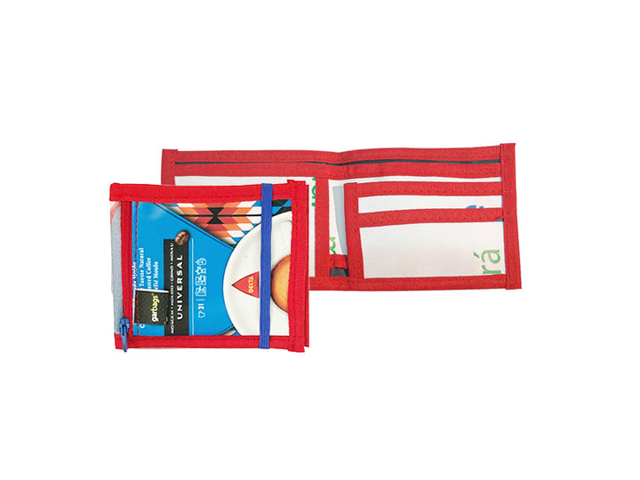 document holder coffee package blue & red