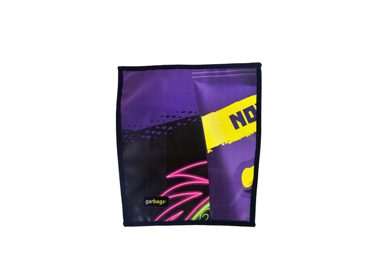 extraflap M publicity banner purple & yellow