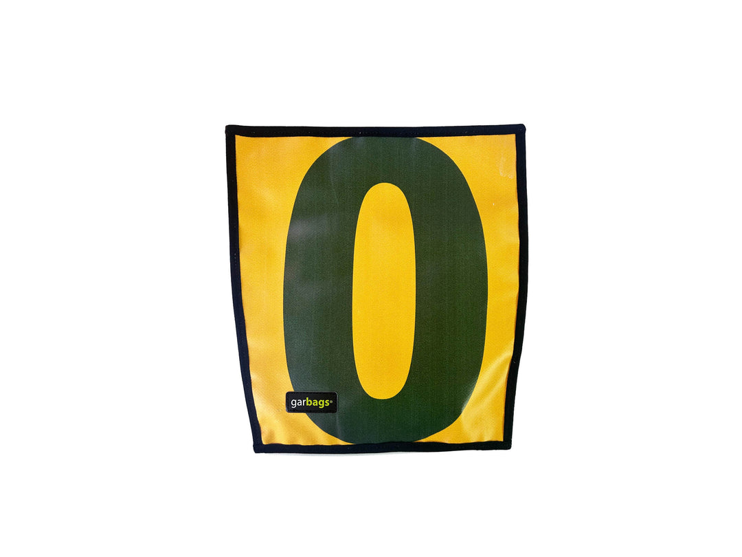 extraflap M publicity banner yellow & green letter