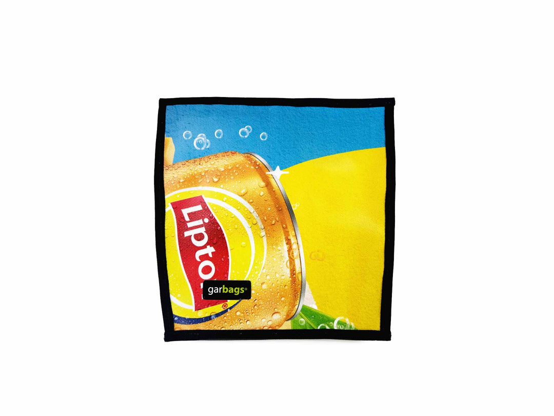 extraflap XS publicity banner yellow drink
