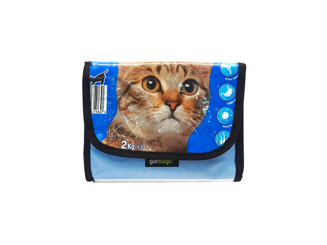 handlebar bag cat food package blue