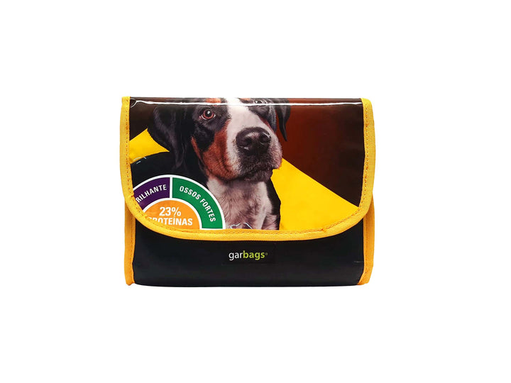 handlebar bag dog food package black & yellow