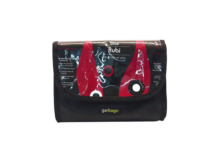 handlebar bag coffee package black & purple waves