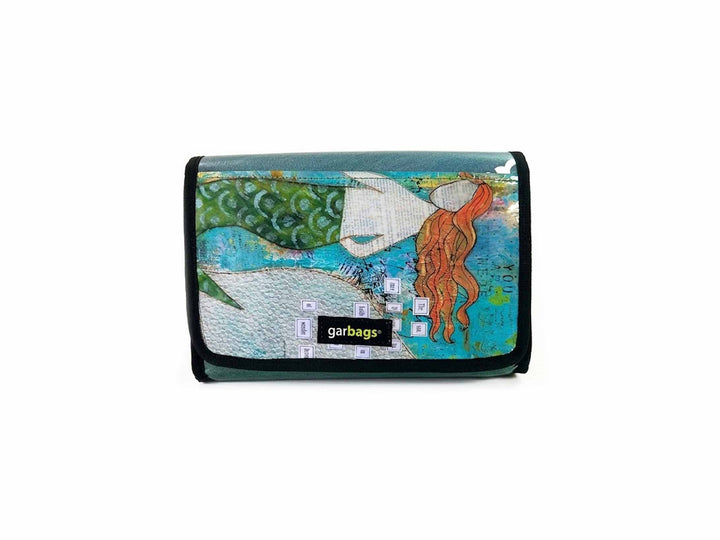 handlebar bag publicity banner nadya edwards blue green