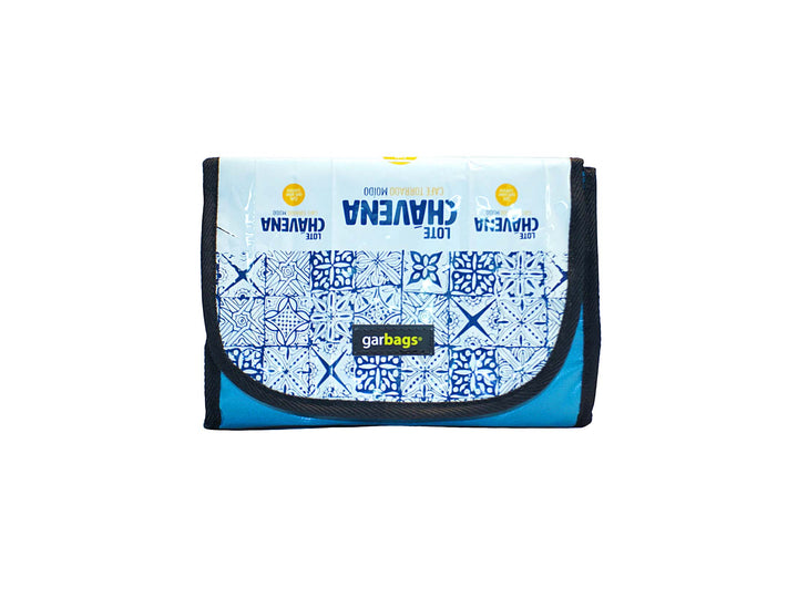 handlebar bag coffee package blue tiles