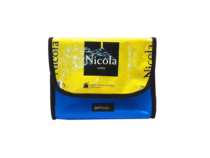 handlebar bag coffee package yellow & blue