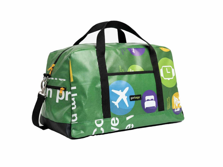 hybrid carry-on bag publicity banner green