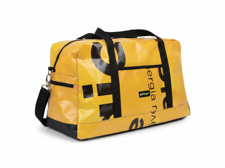 hybrid carry-on bag publicity banner yellow & black