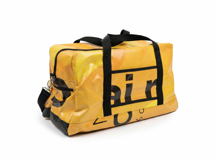 hybrid carry-on bag publicity banner yellow & black