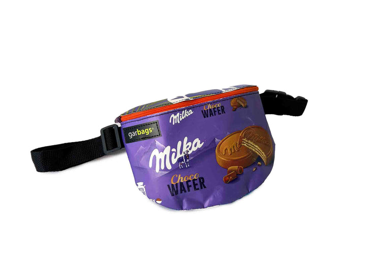 waist bag essentials chocolate package purple