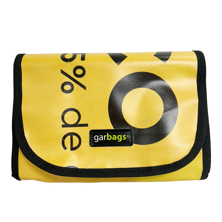 handlebar bag publicity banner yellow & black letters
