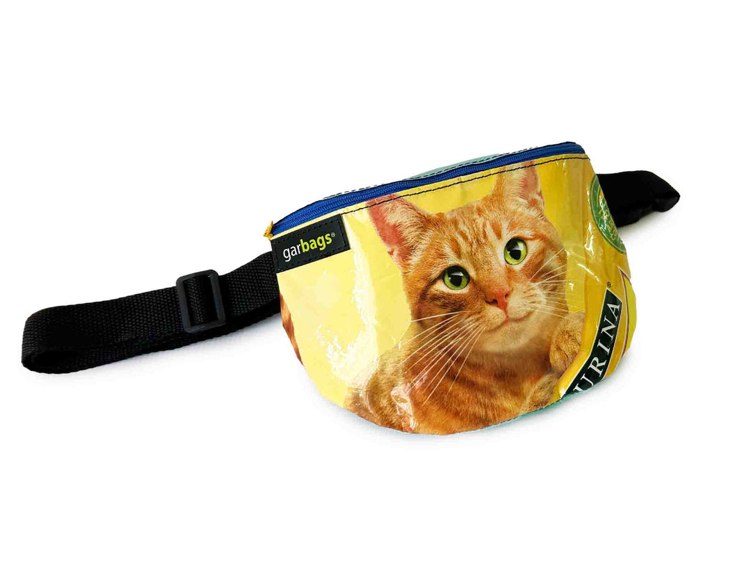 waist bag essentials cat food package full yellow