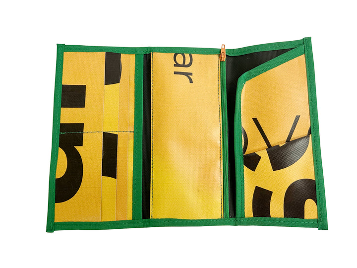 document holder publicity banner yellow, black & green