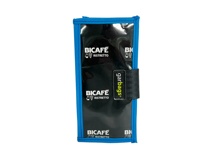 document holder coffee package blue & black