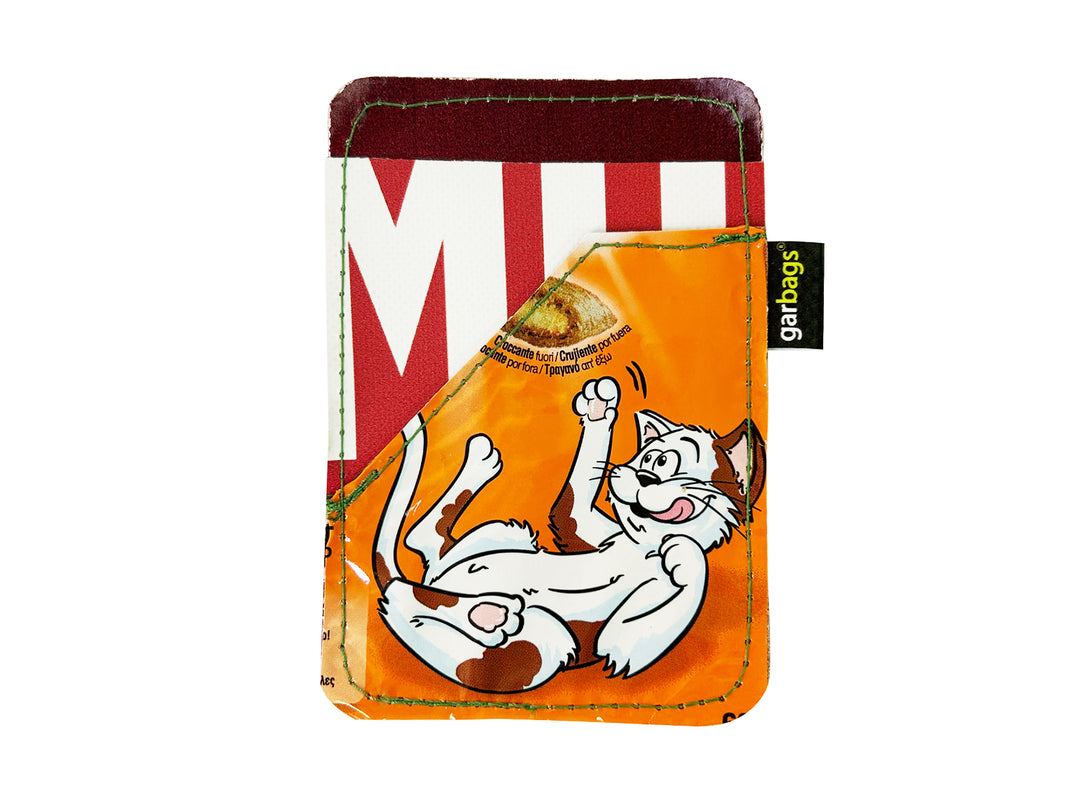 lifetime card holder cat food package orange & brown