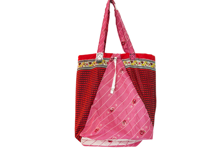 Shopping bag umbrella red & pink