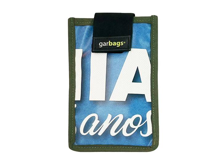 smartphone case publicity banner blue, white & green