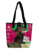 shopping bag with clutch pet food package pink dog