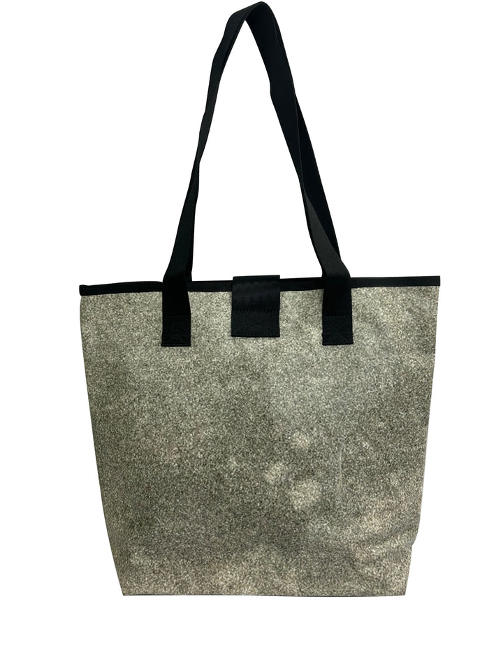 shopping bag with clutch pet food package grey cat