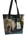 shopping bag with clutch pet food package black dog