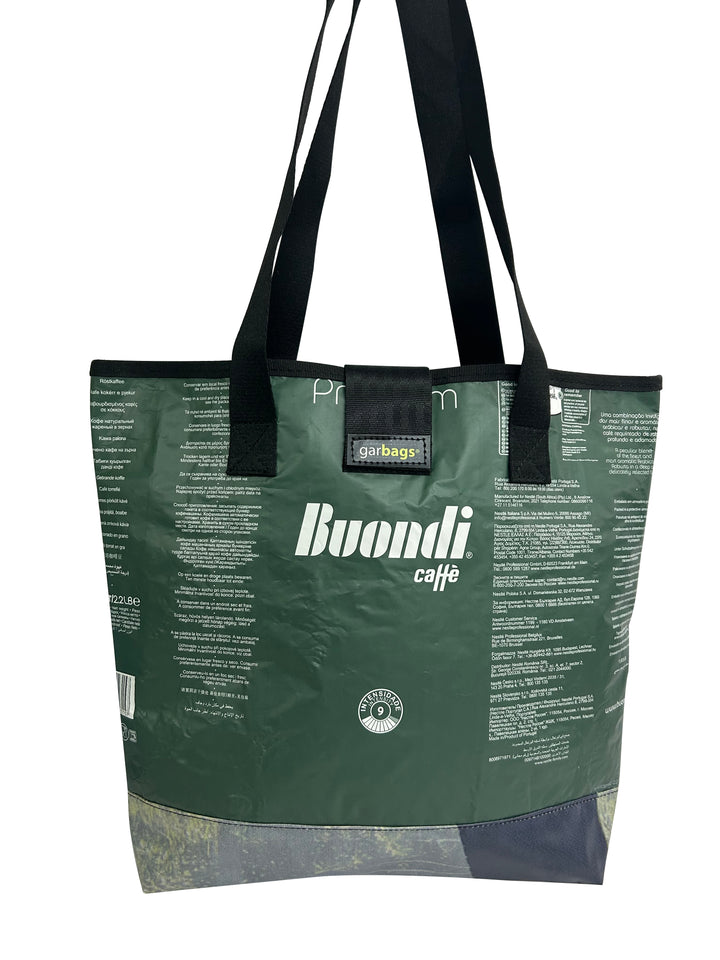 shopping bag with clutch coffee package green with clutch
