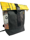 backpack urban publicity banner yellow & black comic