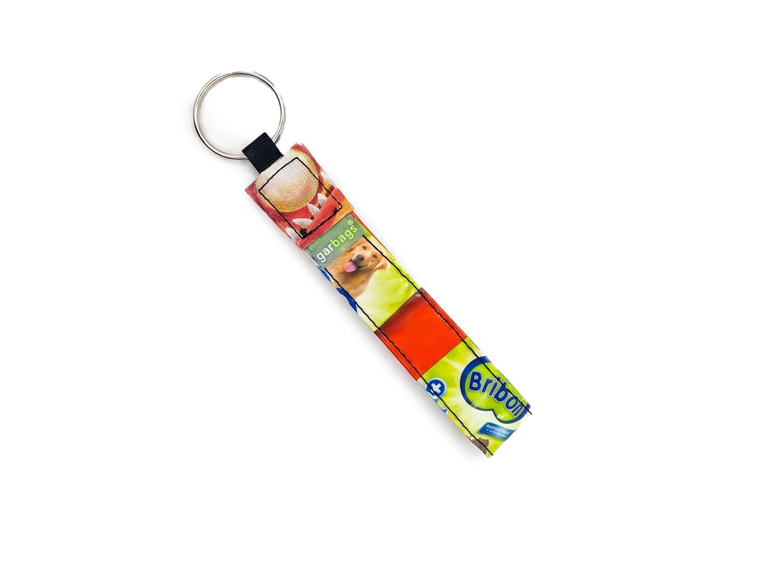 key holder dog food package red & green