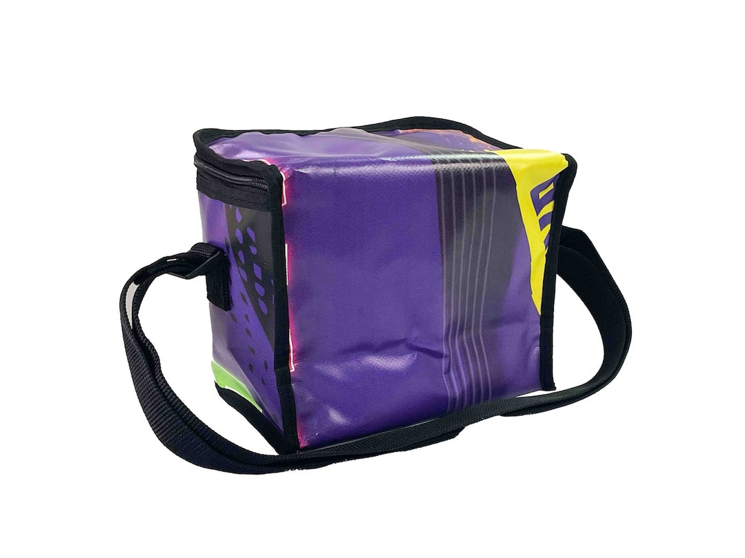 Lunch bag publicity banner purple