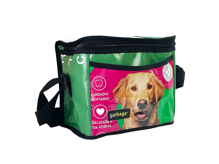 Lunch bag dog food package green & pink