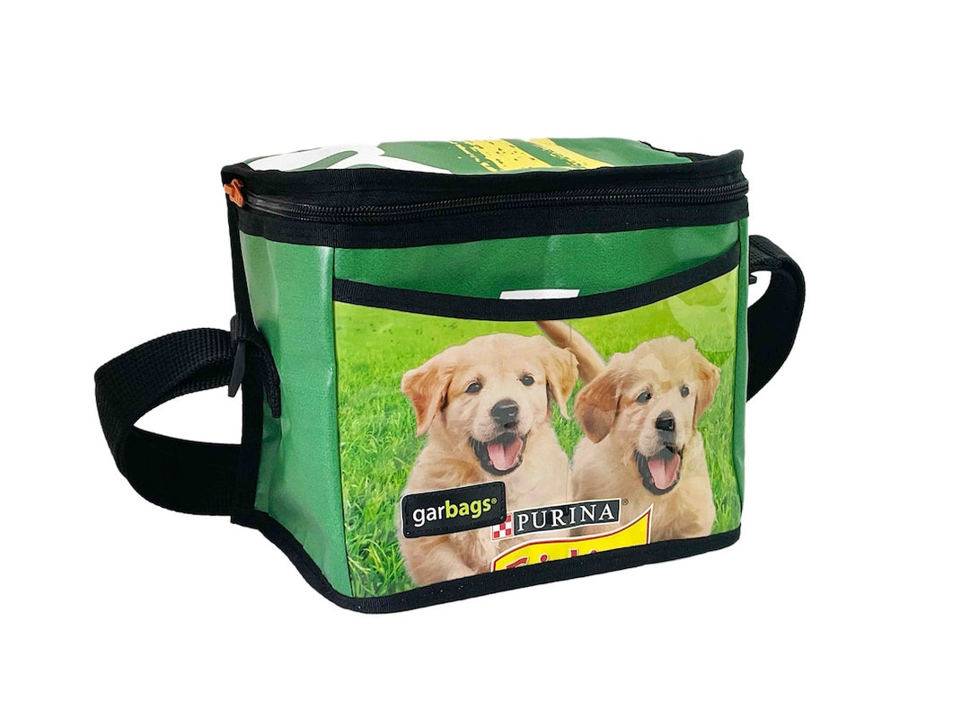 Lunch bag dog food package golden retriever