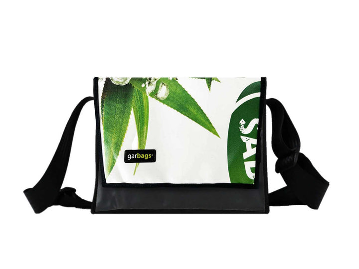 messenger bag M publicity banner white & green aloe vera