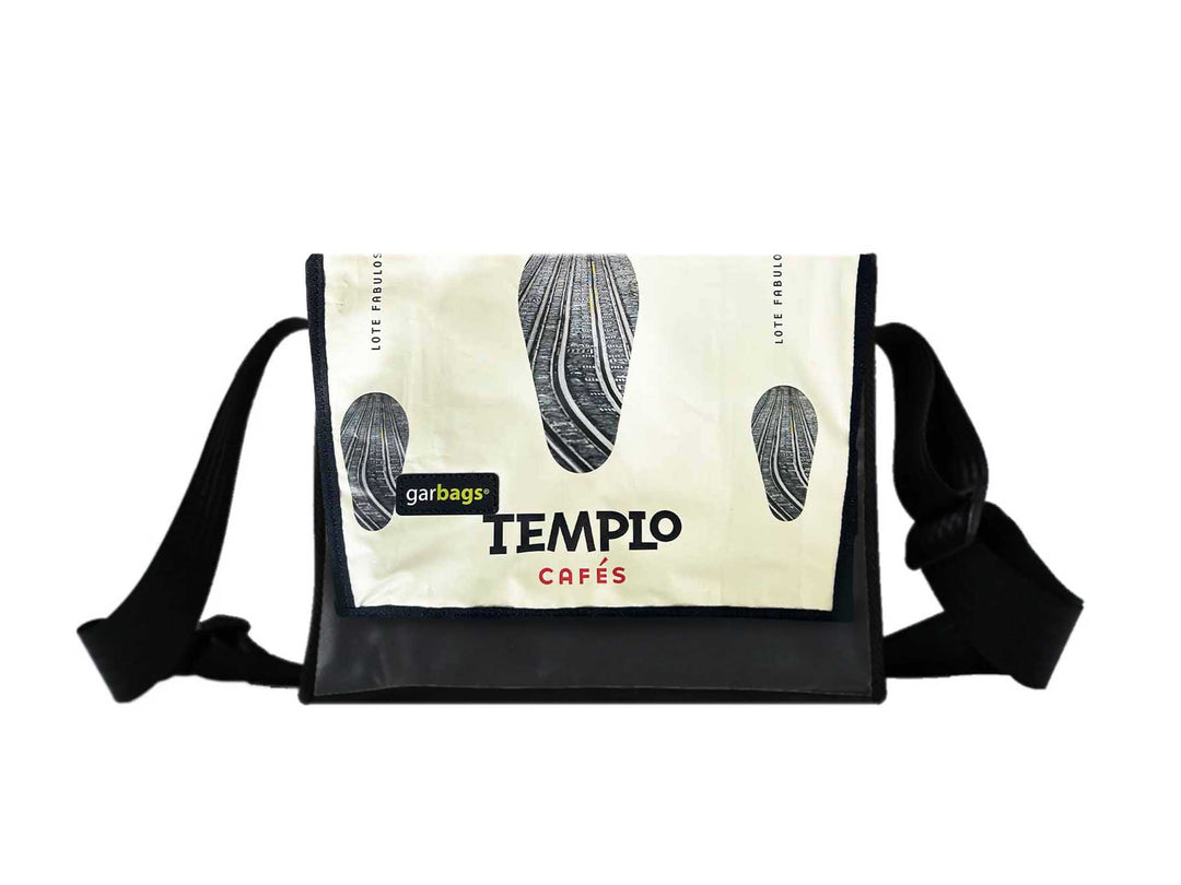 messenger bag M coffee packages beige & black