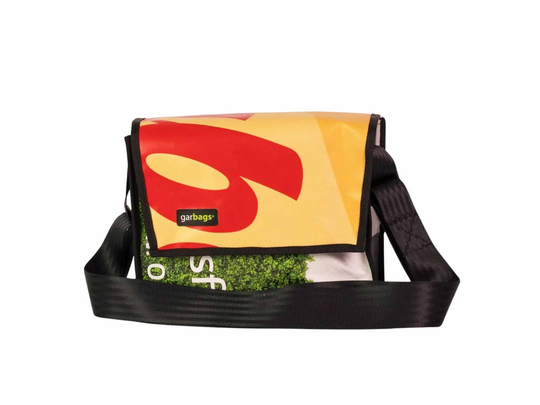 messenger bag M publicity banner red, yellow & green