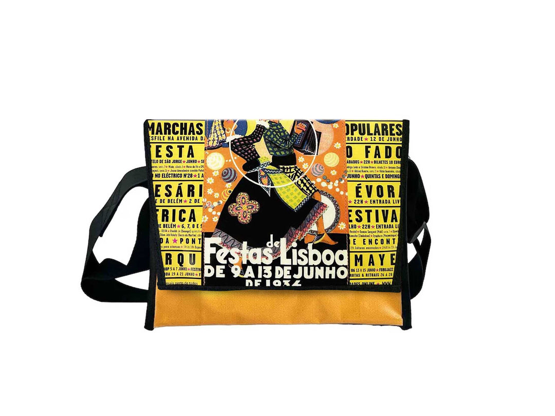 messenger bag M *Lisbon exclusive* yellow festas magazines