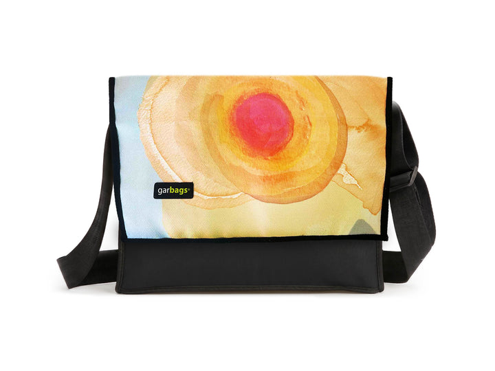 Messenger Bag XL publicity banner black, yellow & red